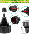 1/4 Inch Drip Irrigation Tubing Faucet Adapter Set 8 Pack 3/4 To 1/4 Inch Hose Adapters with dimensions and lock design