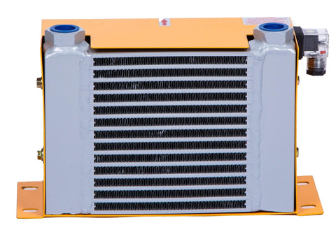 12V 24V AH0608T 60L Mini Aluminum Heat Exchanger Fan Hydraulic Oil Cooler Plate Alloy Radiator For Cars Boats Beefed Up Cooling High Flow 60 Liters Per Minute Rugged Durable Aluminum