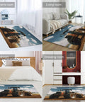 Farm Tractor Themed Area Rug 40 By 60 Inch Non Slip Stain Resistant Low Pile Floor Mat For Living Room And Dining Room Machine Wash