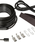 Electric Roof Heating Cable Kit RC120 120V 600W 120 Ft Black For Ice Dam Prevention Gutter And Roof Protection components shown