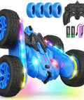 Lit Remote Control Drift Car With Strip Lights And Headlights 360 Degree Double Sided Rotating 4WD Stunt RC Truck For Boys And Girls