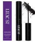 Eternal Bond Black No-Fuss Lash Glue With Mini Mascara Wand Applicator alongside purple box packaging.