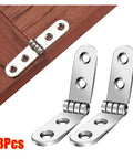 8-Pack Rotating Concealed Door Hinges for Cabinets and Panels, 270 Degree Foldable Metal Hinges with Smooth Edges, installed on wood