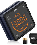 Built Tough Digital Angle Gauge And Bevel Finder With Rock Solid Magnetic Base and Bright Backlit Screen, showing clear digital readout.