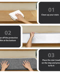 Installation steps for stair tread carpet runner set with adhesive backing and nonskid grip for easy install 14 plus 1 pieces