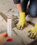 Person using Dual Function Tile Contour Gauge And Ruler Level Tool, Heavy Duty Metal And Plastic Contour Gauge For Tile Installation