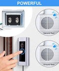 1 Pack 16V 30VA Doorbell Transformer For Ring Wired Video Doorbell UL Listed Safe Power Supply Kit with two chime speakers