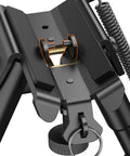 Adjustable Rifle Bipod 6 To 9 Inches, lightweight aluminum construction with sling stud mount and non-slip feet detail.