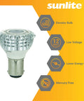 LED GBF Reflector Bulb 3W 20W Equivalent Replacement for 1383 Incandescent 125 Lumens 12V BA15D Double Contact Base Six Pack Ideal for Elevators and RVs Warm White 3000K