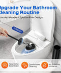 Premium 304 Stainless Steel Toilet Brush And Wall Mount Holder Set For Modern Bathrooms With A Rust Resistant Finish And Smooth Everyday Cleaning Vibes People Love, extended handle and splatter-free design.
