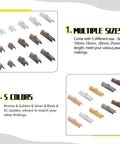 Various sizes and colors of ribbon end clips from the All In One DIY Jewelry Making Kit With 701 Pcs Ribbon End Clips And Pliers.