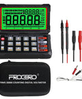 All In One Digital Multimeter With NCV Auto Range And Live Line Detection featuring display, probes, and case