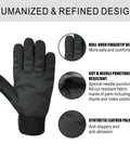 Needle Puncture Proof Garden Gloves With Thorn Guard For Garden Work And Animal Handling, front view showing design features.