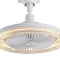 Ten Inch Screw In Ceiling Fan With Light Socket And Remote Controlled Dimmable Led Bulb Three Speeds showcasing compact design and lighting.