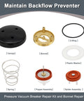 720 Series Pressure Vacuum Breaker Repair Kit and Bonnet Repair Kit for Zurn Wilkins one half to two inch PVB assemblies components