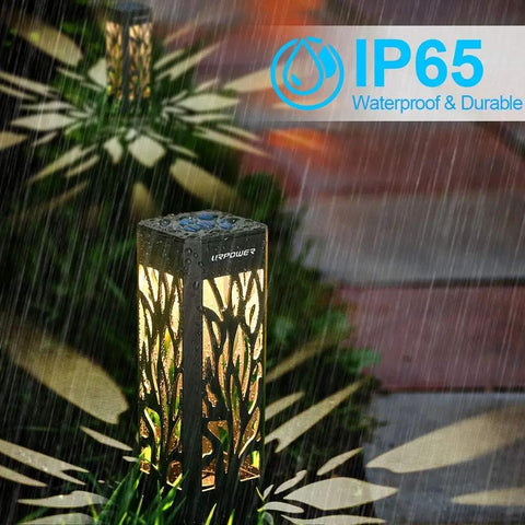 Upgraded Solar Pathway Lights Outdoor 8 Pack With Bigger Solar Panel For Longer Run Time IP65 Waterproof garden path lights
