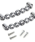 Two 96mm Crystal Glass Cabinet Pulls for Kitchen Drawers Cupboards and Wardrobes with Zinc Alloy Construction and 7K Crystal Accents