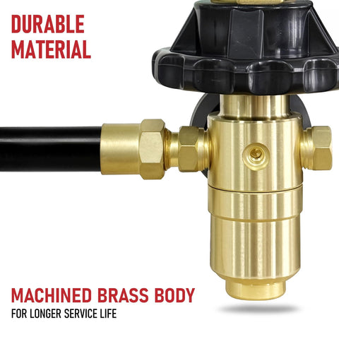 Helium Balloon Filler Regulator With Gauge 0-3000 PSI For CGA580 Tank Valve Balloons Latex Inflator Brass Rubber