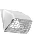 4 Inch Dryer Vent Hood With Removable Screen And Damper For Outdoors White Plastic With UV Inhibitor Ideal For Home Laundry