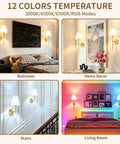 No Strings Attached Battery Wall Sconces Set Of Two Rechargeable Wireless Indoor Lights Cordless Modern Hallway Lamps with 12 color options