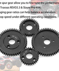 Hardened Steel Spur Gear Set Mod 1 1.0 Metric Pitch for RC Cars, showing 30T and 50T gears on white background.