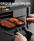 Compact 155 In 1 Mini Electric Screwdriver Cordless Set with Xbox controller, repair toolkit open