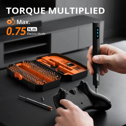 Compact 155 In 1 Mini Electric Screwdriver Cordless Set with Xbox controller, repair toolkit open