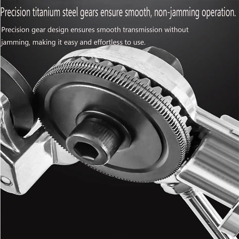 Close-up of titanium steel gears in Titanium Drill Nibbler Sheet Metal Cutter Tool for efficient, non-jamming operation.