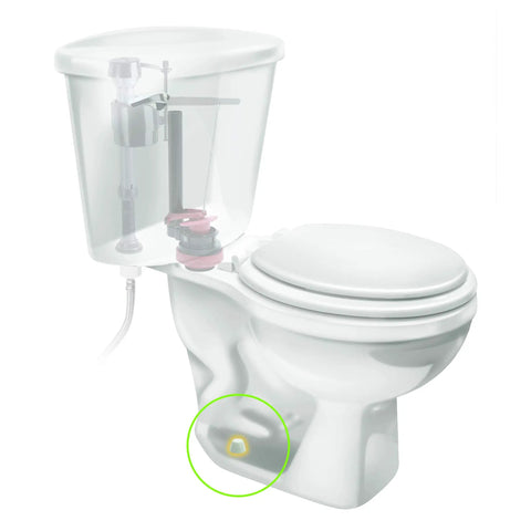 Secure Toilet Bolt Caps White Easy Screw On Replacement for Most Toilets Universal Fit on a standard white toilet base