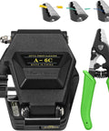 Pro Grade Fiber Optic Cleaver And Cable Cutter Set With Automatic Return, High Precision 0.8 Degree Cut For Hot Melt And Cold Welding