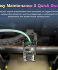 K2/K2 Pro PTFE Bowden Tube Kit With Metal Pneumatic Fittings For K2 And K2 Pro 3D Printers installation guide diagram.