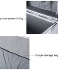 Heavy Duty Aluminum Tool Box With Removable Foam Portable Metal Storage Organizer Cabinet For Tools Hardware And Accessories Non Slip Handle Durable Construction And Rounded Corner Safety Great For Home Workshop showing grey non-woven lining and simple storage bag.