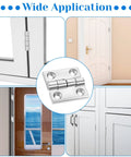 Lemecima 6-pack stainless steel marine-grade hinges, 2x2 in or 1.5x1.5 in, for boat hatches, cabinets and doors.