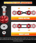 Universal Car Bumper Clip Kit With Front And Rear Quick Release Tabs Durable Aluminum Alloy Bumper Holders For Cars includes diagram showing cross nesting and direct sleeve methods.
