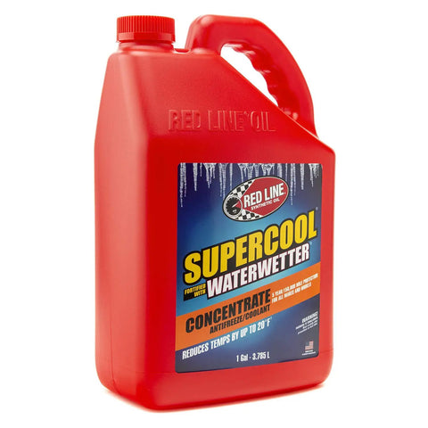 Top Shelf Concentrated Engine Coolant And Antifreeze Treated With Slick Water Conditioner Heavy Duty Heat Transfer Additive For Aluminum And Brass Radiators Keeps Your Ride Cool And Smooth in red 1-gallon jug