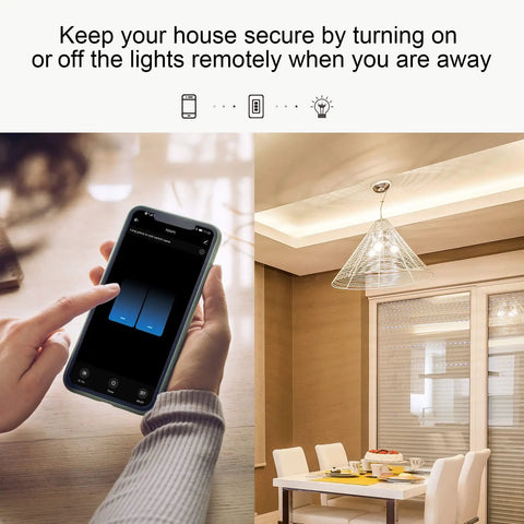 Single Pole Smart Light Switch For Alexa And Google Assistant With 2.4GHz WiFi Neutral Wire Required Remote Voice Control