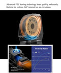 3D Printer Filament Dryer And Storage Box With 360 Degree Hot Air Circulation 80W PTC Heater demonstrating heating efficiency