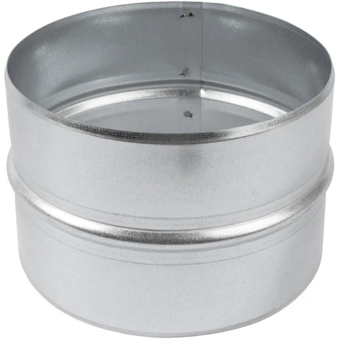 Durable 6 Inch Galvanized Steel Duct Connector For Round Vent Ducts, Metal Vent Coupler And Hose Adapter, Galvanized Pipe Connector For Easy Extensions, Secure Leak Free Fit With 6 Inch Ducting And PVC Or Aluminum Options. 6-inch galvanized steel duct connector for round vent ducts