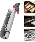 10 Inch Concealed Drawer Slides Full Extension Soft Close Runners With Rear Mounting Brackets Heavy Duty Cold Rolled Steel
