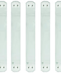 Five laminated and tempered clear glass balusters for deck rails with included brackets and screws, 29.5 inch length, 5 pack