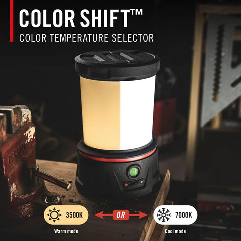 Rechargeable Emergency Camping Lantern With 2500 Lumens Beast Mode Brightness And USB C Power Bank, in warm and cool modes