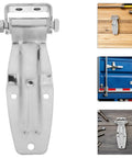 Beefy Stainless Steel Hinge For Box Truck Rear Door Replacement 8x3.8x1 In Heavy Load Capacity Easy Install Built For Refrigerated Trucks And Long Haul Runs close-up