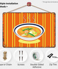 Dope Vintage Ramen Tin Sign Wall Art 8x12 Inch Metal Sign Poster with ramen bowl design for kitchen and office decor.
