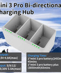 Charging hub for 2-Pack 3850mAh Mini 3 Series Intelligent Flight Battery Plus With Bi-Directional Charging Hub For DJI drones.