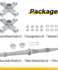 Heavy Duty Rear Axle Shaft And Wheel Hub Assembly Kit For Yamaha Warrior 350 Banshee 350 Atv 1987 2004 includes hubs and hardware.
