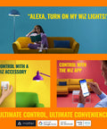 Smart Color LED Candle Bulb 40W Equivalent E26 Indoor 6 Pack WiFi Connected Voice Or App Control Motion Activated SpaceSense 16 Million Colors Mood Lighting Matter Compatible, smart lamp control poster