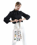 Woman holding a Civil Engineer Alphabet Tote Bag The ABCs Of Civil Engineering Gift For Female Engineers Graduation Present; 14.56x12.59 inches
