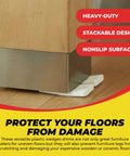 Heavy-duty adjustable furniture leveling shims under furniture leg