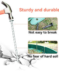 Heavy Duty Spiral Landscape Spikes 8 Inch Galvanized Garden Stakes for securing paver edging and more, breaking hard soil