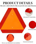 Tough As Nails Slow Moving Vehicle Sign 14x16 Inch Triangle Safety Sign for Golf Carts Farm Vehicles Weatherproof PVC Details